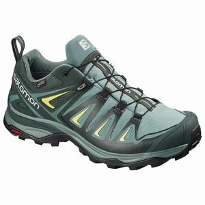 Dámske Turistické Topánky Salomon X ULTRA 3 WIDE GTX W Zelene,421-63640